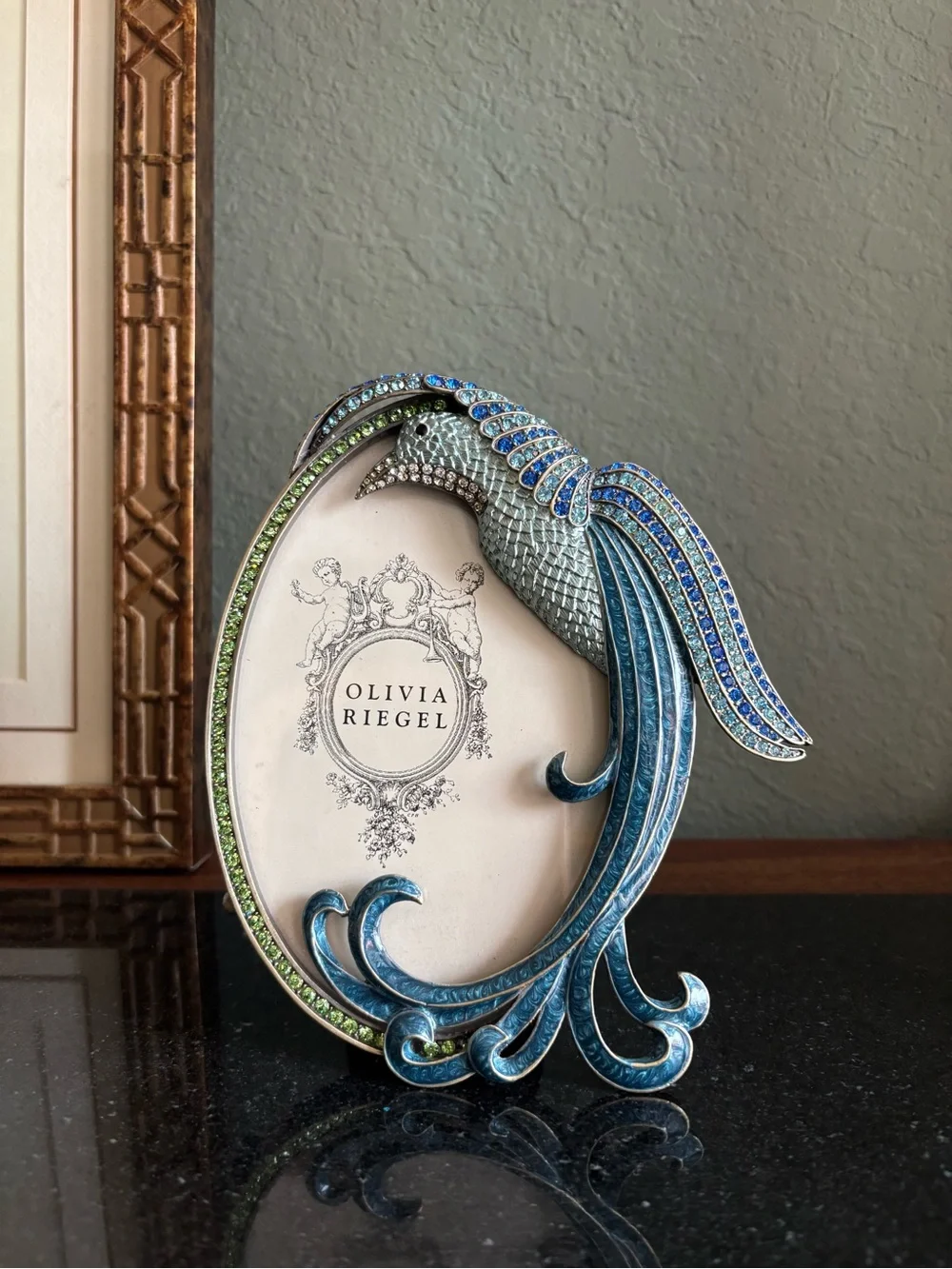 Olivia Riegel Crystal Blue Bird Frame, 4” x 6” - Picture 2 of 4